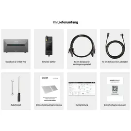 powerness - always be powered SOLIX Solarbank 2 E1600 Pro + Smarter Zähler + 4 x 440Wp Solarpaneele