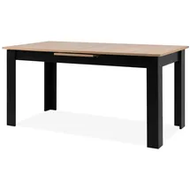 furn.design Esstisch Eiche Schwarz 160 - 200 cm Ausziehbar Finham