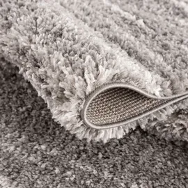 Carpet City Hochflor-Teppich CARPET CITY "Pulpy 524" Gr. 5, grau, B:240cm H:30mm L:340cm, Kunstfaser, Teppiche, Fransenteppich, besonders weich, mit Fransen, Meliert
