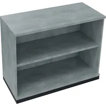 SOENNECKEN Regal 2OH 100,0 x 44,2 x 78,1 cm Anthrazit-Metallic/Beton hell