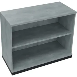 SOENNECKEN Regal 2OH 100,0 x 44,2 x 78,1 cm Anthrazit-Metallic/Beton hell
