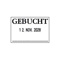 COLOP Datumstempel Gebucht 4mm 108673/04060L3 45x30mm