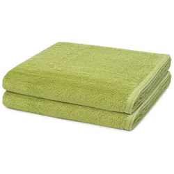 Vossen Vegan Life 2er Set Duschtuch Avocado Grün 