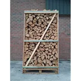 Brennholz | 4 XXL Paletten von 2,0 RM | Mix aus Eiche, Birke und Erle | 25cm