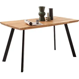 MCA living Esstisch »Zeballos, TOPSELLER!«, (1 St., Holztisch), Tischplatte aus Zerreiche, Schweizer Kante, belastbar bis 100 Kg