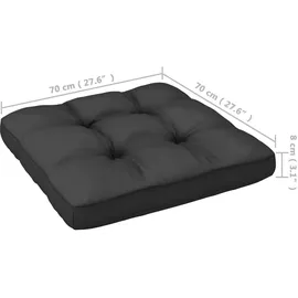 vidaXL 3-Sitzer-Gartensofa grau/anthrazit