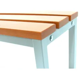 Szagato Umkleidebank BxHxT 30 x 42 x 100 cm Stahl/Holz | grau