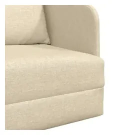 vidaXL Schlafsessel 2-in-1 Creme 65x80x83 cm Stoff