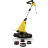 VARO Powerplus Elektrischer Rasentrimmer POWXG30036 – 650 W und 320 mm Ø, 2-in-1 Gartengerät als Rasentrimmer und Rasenkantenschneider für Ihren Garten, Gelbe