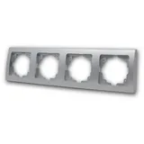 ChiliTec DELPHI 4-fach Rahmen Silber