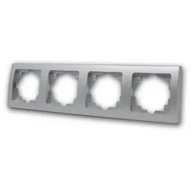ChiliTec DELPHI 4-fach Rahmen Silber