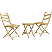 vidaXL 3-tlg. Bistro-Set Bambus