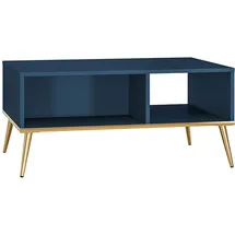 Feldmann-Wohnen Couchtisch Blau Holz 90 x 60 x 42 cm