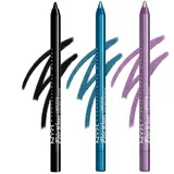NYX Professional Makeup NYX Professional Makup Langanhaltender Eyeliner, Epic Wear Long Lasting Liner Stick, Black (Schwarz) & Turquoise (Türkis) & Purple (Violett), Dreierpack