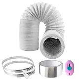 URHRHU PVC Flex-Schlauch Abluftschlauch für Belüftung - 2 Meter, ø100 mm Durchmesser, für Klimaanlage, Abzugshaube & Trockner