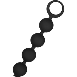 Weiche Silikon-Analkette, 15 cm, schwarz