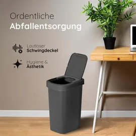 Novaliv Mülleimer 50 l Schwarz