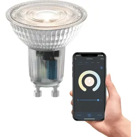 Calex Smart LED Spot, GU10, PAR16, kalt- bis warmweißes Licht, dimmbar, WLAN App- & Sprachsteuerung