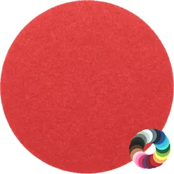 BIASTO - Premium Filz Untersetzer - rund 15cm - Farbe: rot (HF021). Design Glas-Untersetzer für Getränke, Tisch, Bar, Tasse, Vase