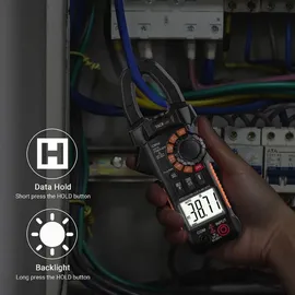 Tacklife Stromzangenmessgerät, 6000 Zähler Stromzangenmessgerät, mit NVC Auto Range Tests - CM06