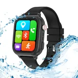 Smartwatch Kinder mit GPS und Telefon, 4G Kinder Smartwatch mit Videoanruf Anruffunktion, Wasserdicht GPS Uhr Kinder SOS Schulmodus WIFI Spiel Schrittzähler Wecker, Kinderuhr Junge Geschenk Mädchen