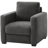 bobb Sessel Lisa de Luxe Mikrofaser 85 x 90 x 93 cm Schwarz