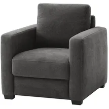 bobb Sessel Lisa de Luxe Mikrofaser 85 x 90 x 93 cm Schwarz