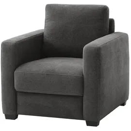bobb Sessel Lisa de Luxe Mikrofaser 85 x 90 x 93 cm Schwarz