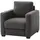bobb Sessel Lisa de Luxe Mikrofaser 85 x 90 x 93 cm Schwarz