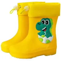 LOIJMK Gummistiefel Kinder Wasserdicht Stiefel Regenschuhe Rutschfest Wasserdicht Kinderstiefel mit Schnürung Hohe Regenstiefel Outdoor Stiefel Gartenschuhe für Jungen und Mädchen Gummistiefel - 23 EU