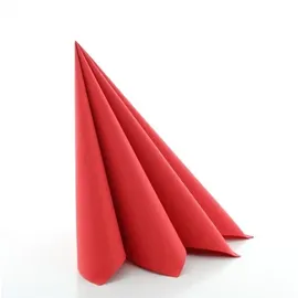 sovie HOME Serviette Rot aus Linclass® Airlaid, 40 x 40 cm, 12 Stück, Unifarben Basic Neutral