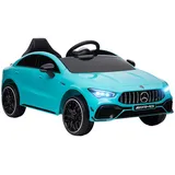 aiyaplay Kinder Elektroauto 12V Kinderauto mit Fernbedienung, Musik, Elektrofahrzeug mit Leuchte, USB/MP3-Anschluss, Rückwärtsfunktion, 3-5 km/h, für 3-6 Jahre, Hellblau