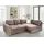 luma-home Eckcouch Mikrofaser 3-Sitzer Hellbraun