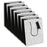 eurowrap Clairefontaine 32493-3Cpack - Packung 6 Geschenktasche - Tüte Excellia, Format M (21,5x10,2x25,3 cm), 210g, geeignet für Geschenke, Baudelaire Schwarz und Weiß mit Handschrift, 1 Pack