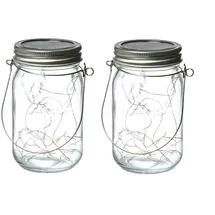 MARELIDA Laterne Glas 13,0 cm 2er Set transparent