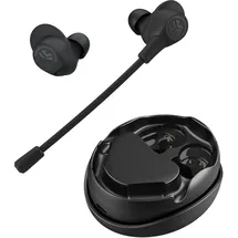 JLab Work Buds True Wireless Earbuds Black Bluetooth In-Ear-Kopfhörer, Abnehmbares Mikrofon mit Geräuschunterdrückung