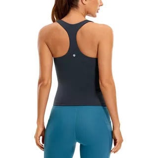 CRZ YOGA Damen Butterluxe Tank Tops Racerback Sport Top Yoga Fitness Oberteil Tanktops mit Integriertem BH Echte Marine 40 - 40