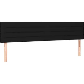 vidaXL Boxspringbett mit Matratze Schwarz 180x200 cm Stoff