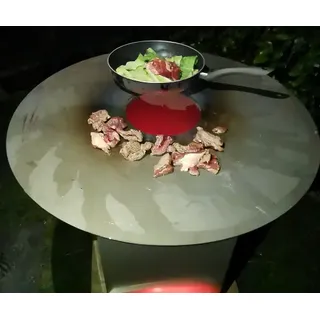 Grillplatte / Feuerplatte - 49cm aussen, 20cm innen, 5mm stark