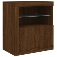 VidaXL Sideboard mit LED-Leuchten Braun Eichen-Optik 60,5x37x67 cm