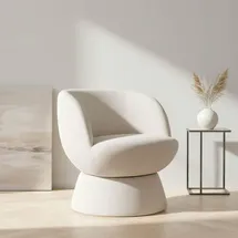 OTTO home Drehsessel ZAZZA Struktur-Bezug 69 x 71 x 70,5 cm Beige drehbar