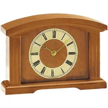 AMS Funktischuhr AMS "F5138/9", braun (kirschbaumfarben), Tischuhren, Wohnzimmer, Esszimmer, Holz,Made in Germany