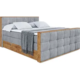 altdecor Boxspringbett 160 x 200 cm H3 Grau