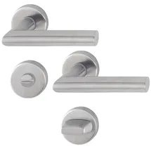 HOPPE Rosettengarnitur Amsterdam W-Form Silber