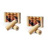 zbs24 Premium Holzbbriketts 20 kg - 2 x 10 kg Thermospan Weichholzbriketts mit optimierter Rundform mit Loch - zum Heizen für Kamin Grill Heizung