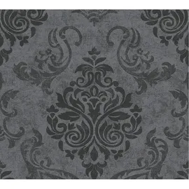 A.S. Création Vliestapete Barock Schwarz/Silber 53 x 1005 cm 953723