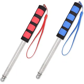 Teleskop Fahnenstange 2 Stücke Handheld Fahnenstange Edelstahl Tour Guide Fahnenstange (2m & 2m)