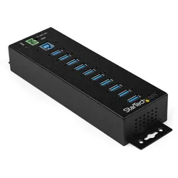 StarTech.com HB30A10AME USB 3.0 Hub (10-Port, Din-Rail,  Industrielle Anwendung,