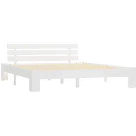 vidaXL Massivholzbett 180 x 200 cm Weiß
