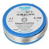 Felder Löttechnik Cu-Rotin® 3 Lötzinn, bleifrei Spule Sn97Cu3 0.100kg 2.7mm